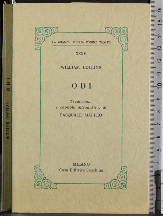 Odi - William Collins - copertina