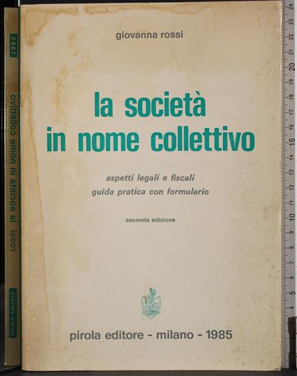 società in nome collettivo - Giovanna Rossi - copertina