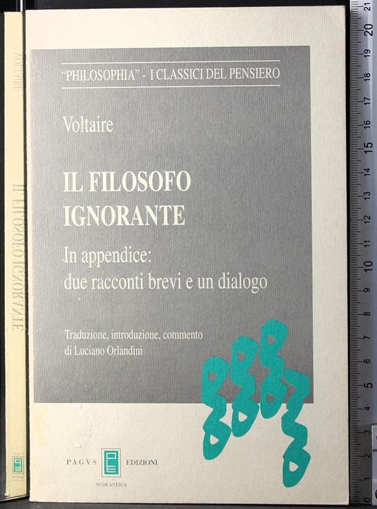 Il filosofo ignorante - Voltaire - copertina
