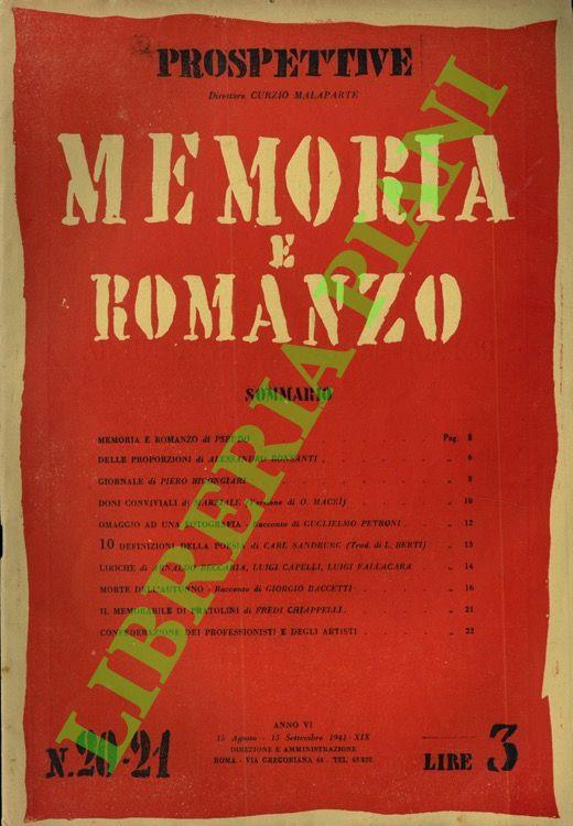 Prospettive. Memoria e romanzo