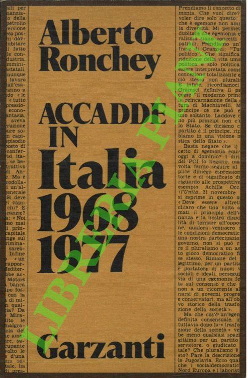 Accadde in Italia. 1968-1977 - Alberto Ronchey - copertina