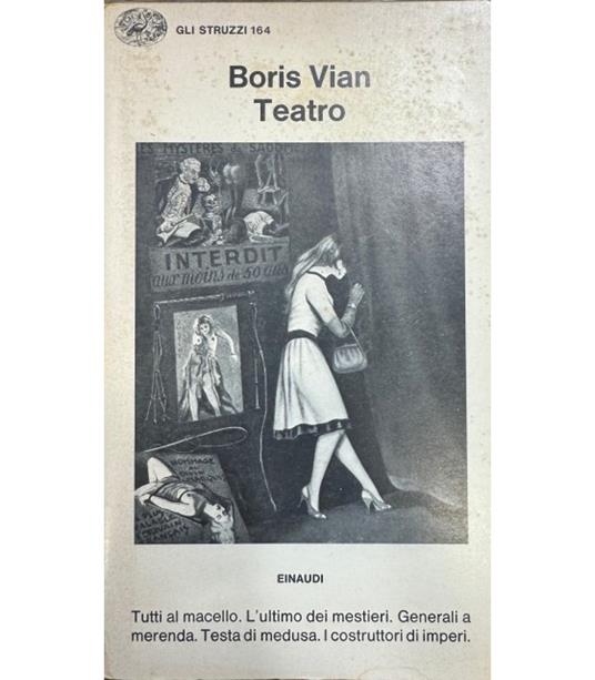 Teatro - Boris Vian - copertina