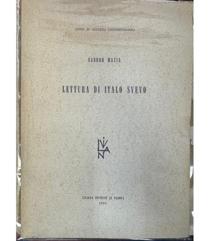 Lettura di Italo Svevo - Sandro Maxia - copertina