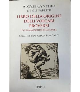 Libro della origine delli volgari proverbi con manoscritti dell'autore - copertina
