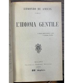 L' idioma gentile - Edmondo De Amicis - copertina