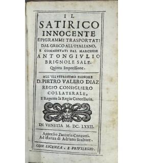 Il Satirico innocente - copertina