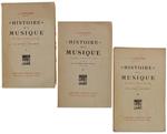 HISTOIRE DE LA MUSIQUE des origines au début du XX siècle. Avec de nombreux textes musicaux  (tome 1, 2, 3) - Combarieu Jules. - Librairie Armand Colin, - 1924