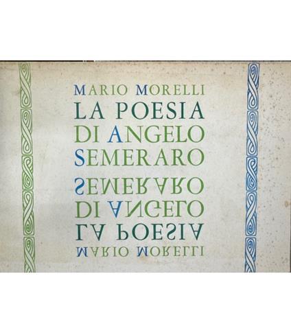 poesia di Angelo Semeraro - Mario Morelli - copertina