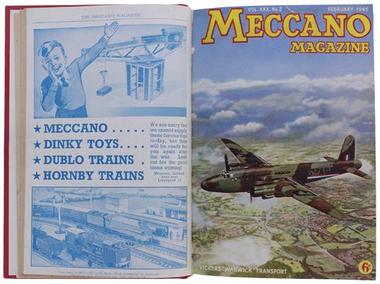 MECCANO MAGAZINE, Volume XXX Nos 1 -12 (January - December 1945) - Meccano Ltd, - 1945 - copertina