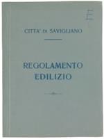 CITTA' DI SAVIGLIANO - REGOLAMENTO EDILIZIO 1952 [edizione originale] - 1952