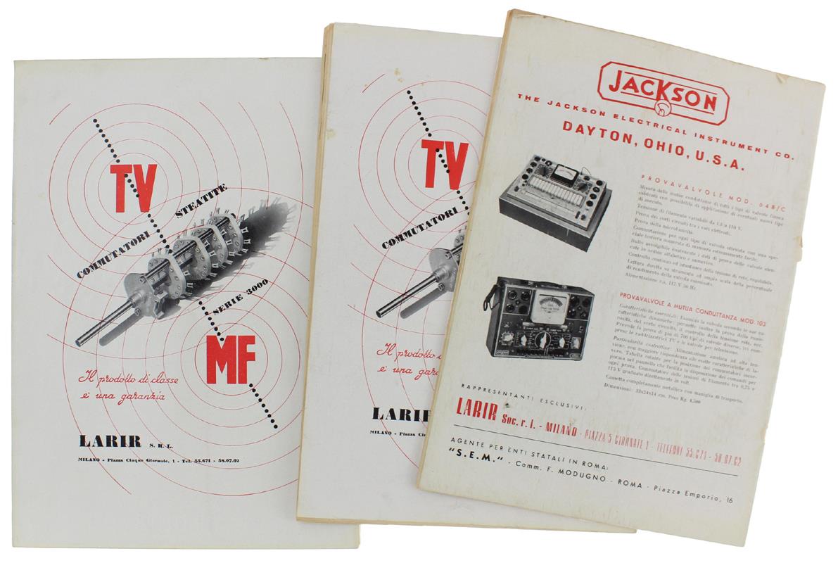 L' ANTENNA - Radiotecnica e tecnica elettronica. 1951: numeri. 8 - 9 - 10. - Il Rostro, - 1951