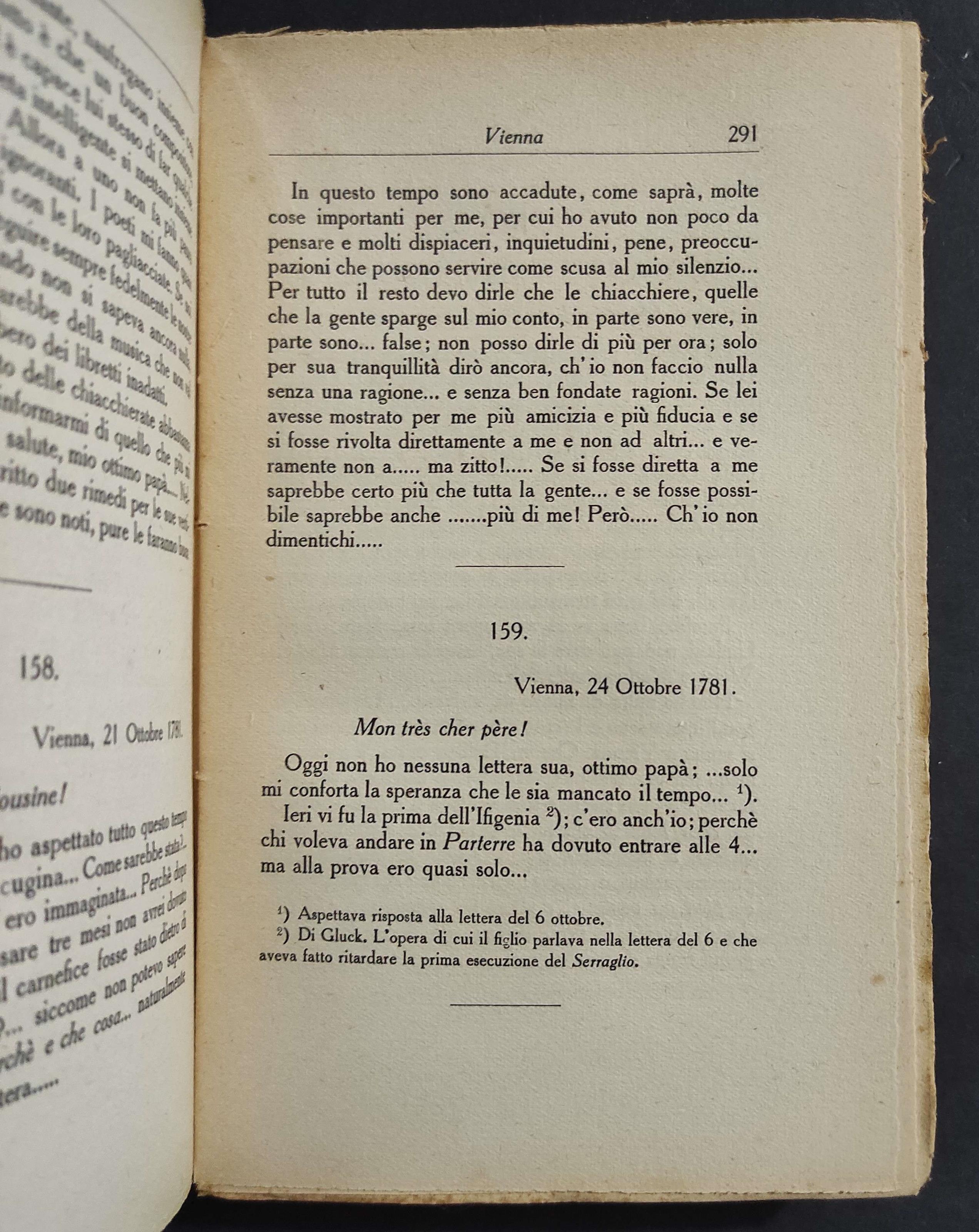W. A. Mozart - Epistolario - A. Albertini - Ed. Bocca - 1927