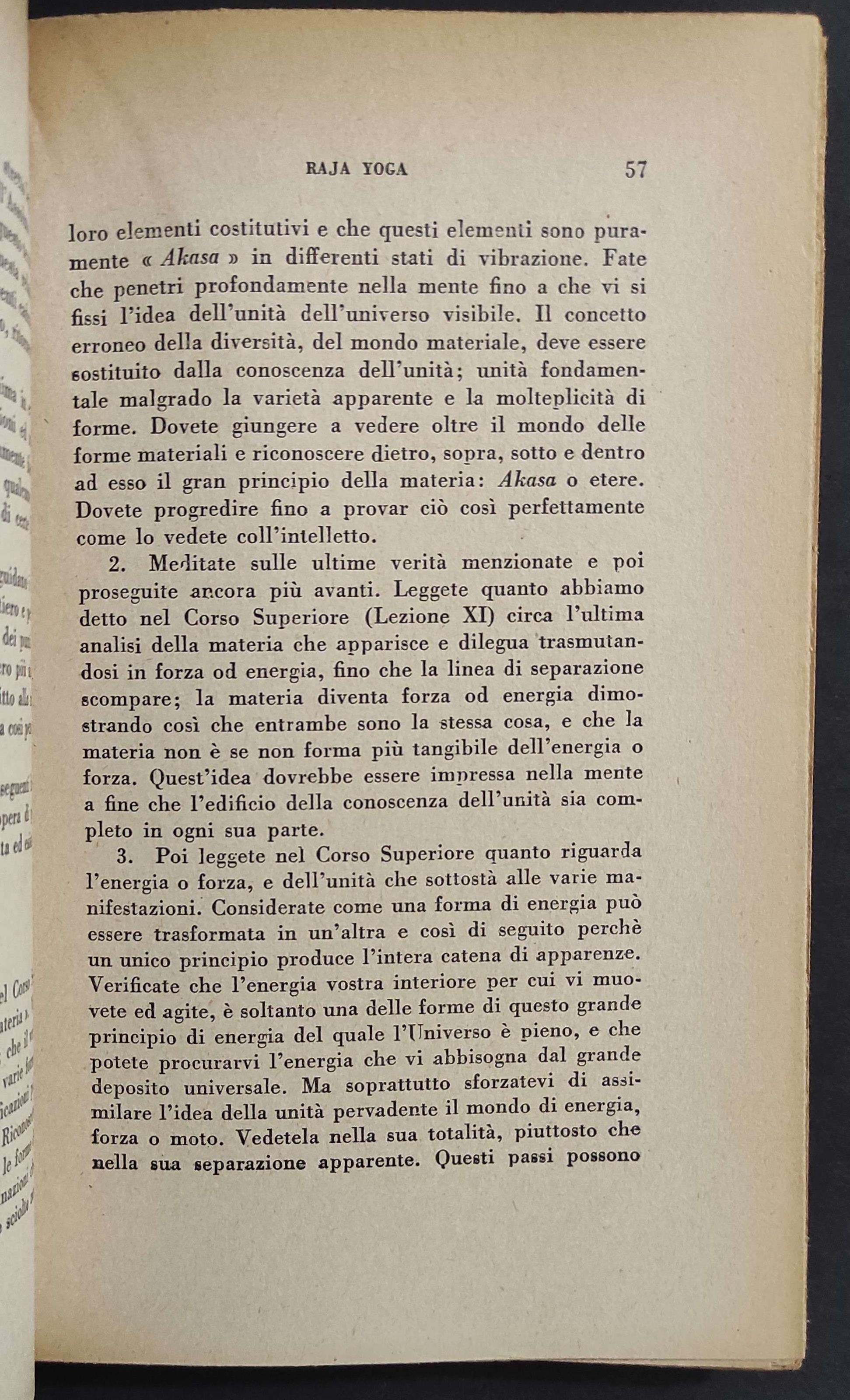 Raja Yoga - Sviluppo Poteri Occulti dell'Uomo - Y. Ramacharaka - Ed. Bocca - 1953