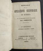 Manuale Operazioni Secondarie - Cav. Corvetto - Ed. Cassone - 1867