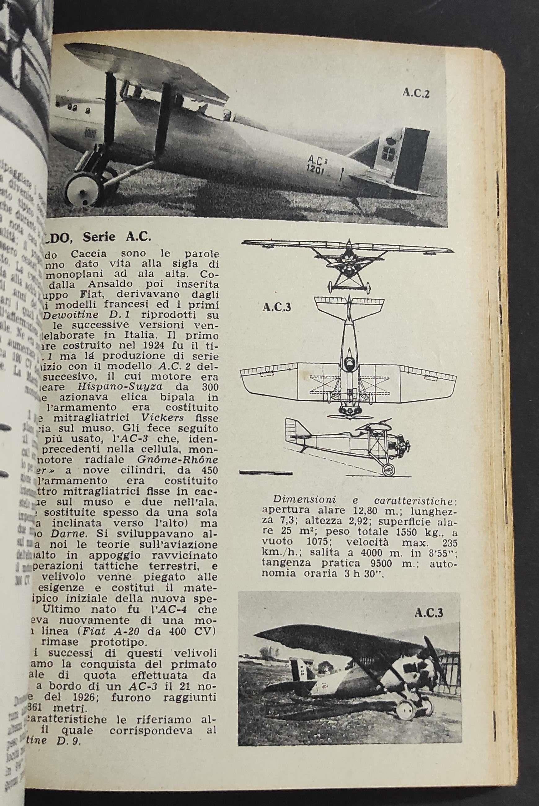 Storia degli Aerei d'Italia dal 1911 al 1961 - G. Bignozzi - Ed. Cielo - 1962