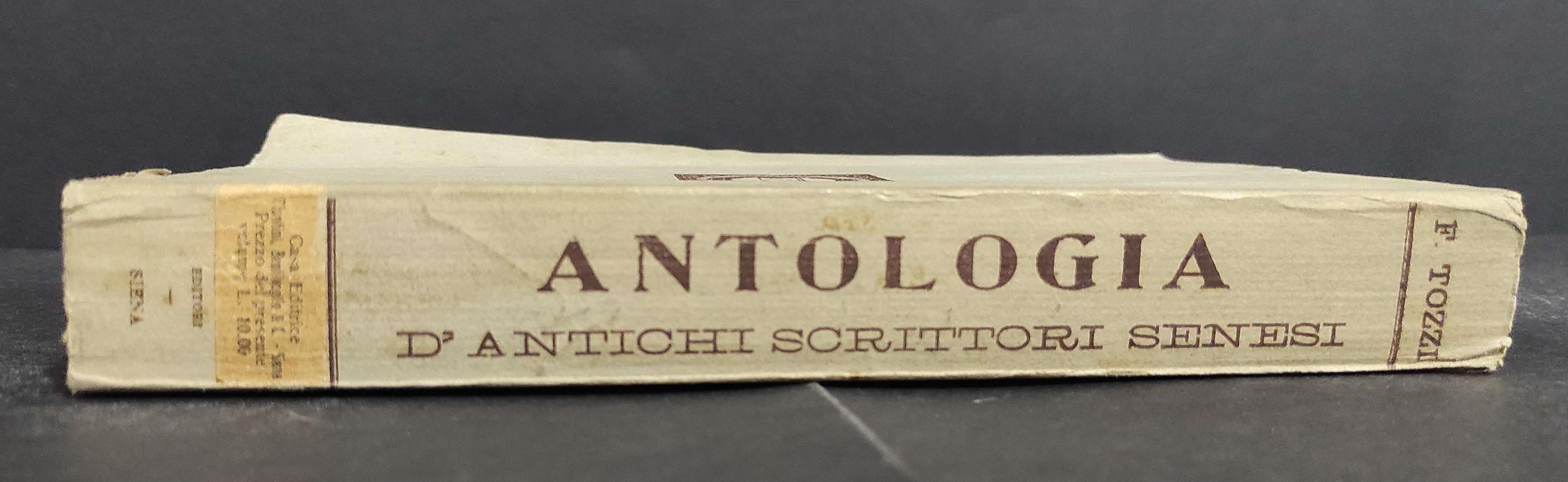 Antichi Scrittori Senesi - F. Tozzi - Ed. Giuntini-Bentivoglio - 1913