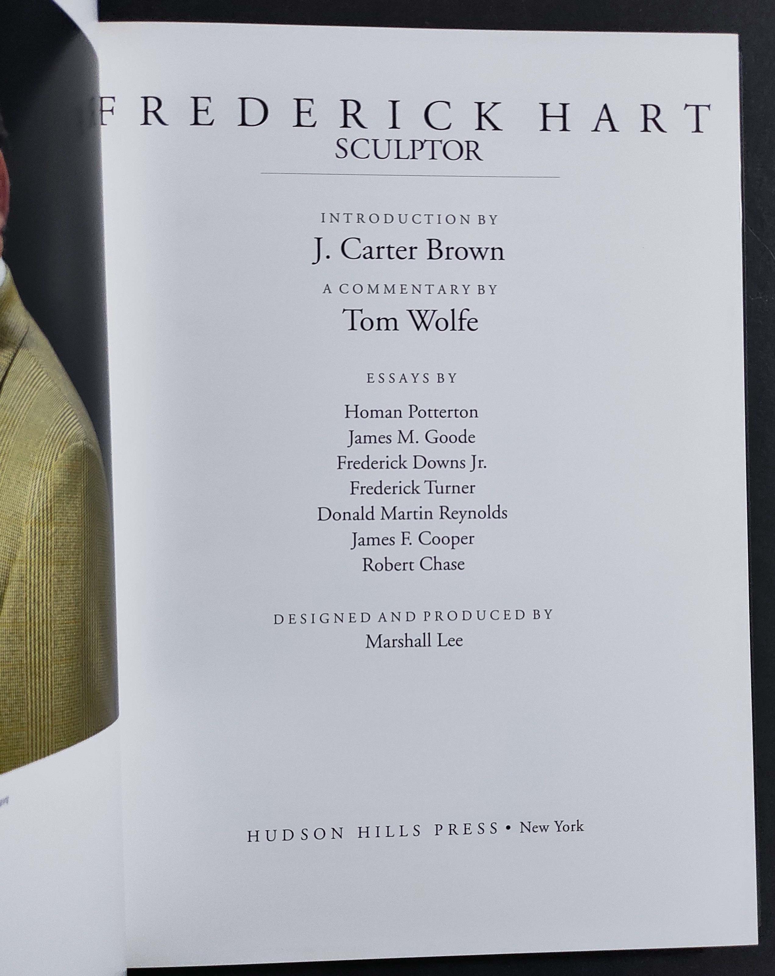 Frederick Hart Sculptor - T. Wolfe - Ed. Hudson Hills - 1994