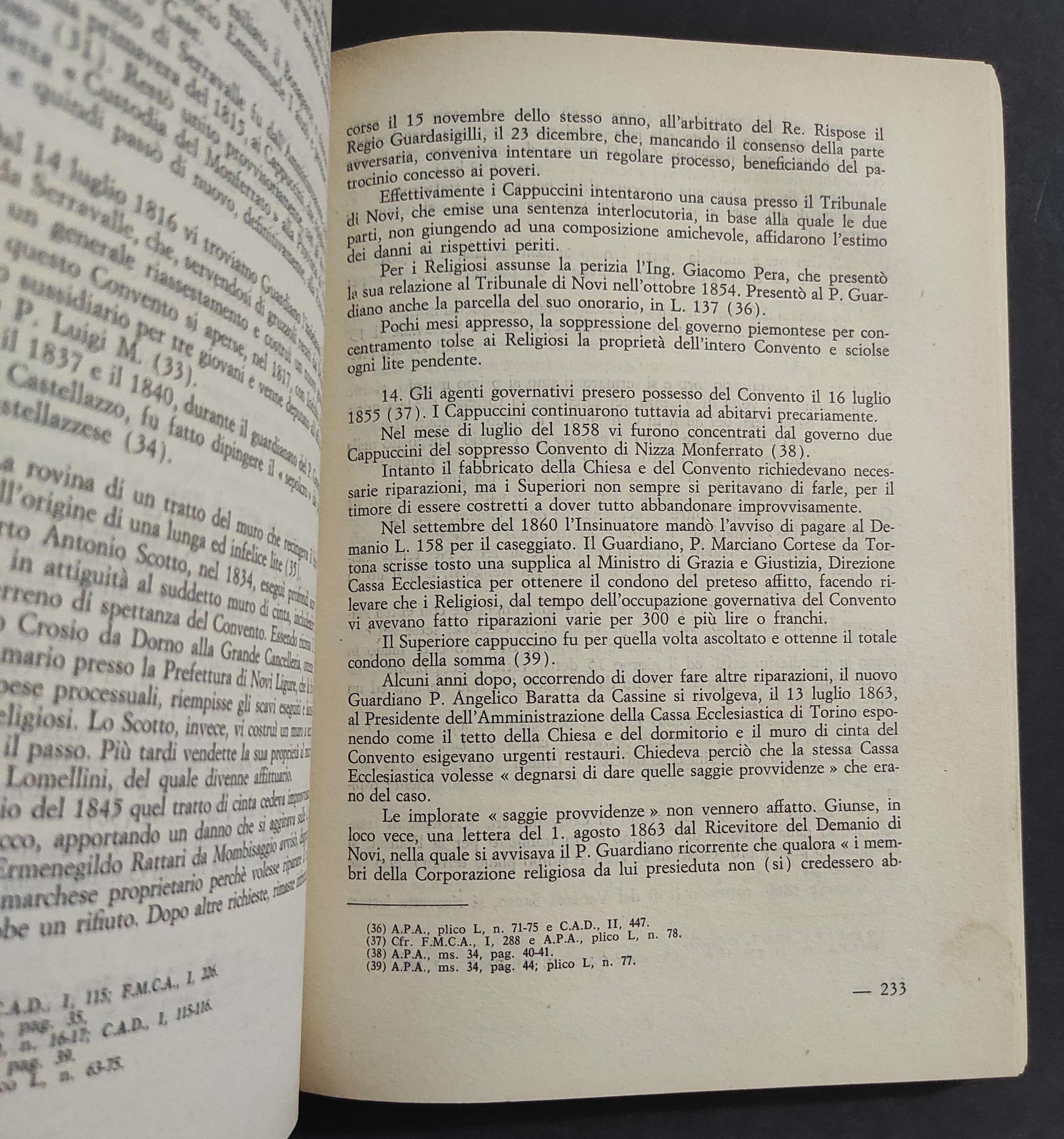 I Frati Minori Cappuccini della Prov. di Alessandria Vol. III - Monografie - 1964