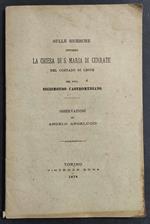 Sulle Ricerche Intorno La Chiesa di S. Maria Cerrate nel Contado di Lecce - S. Castromediano - Ed. Bona - 1878