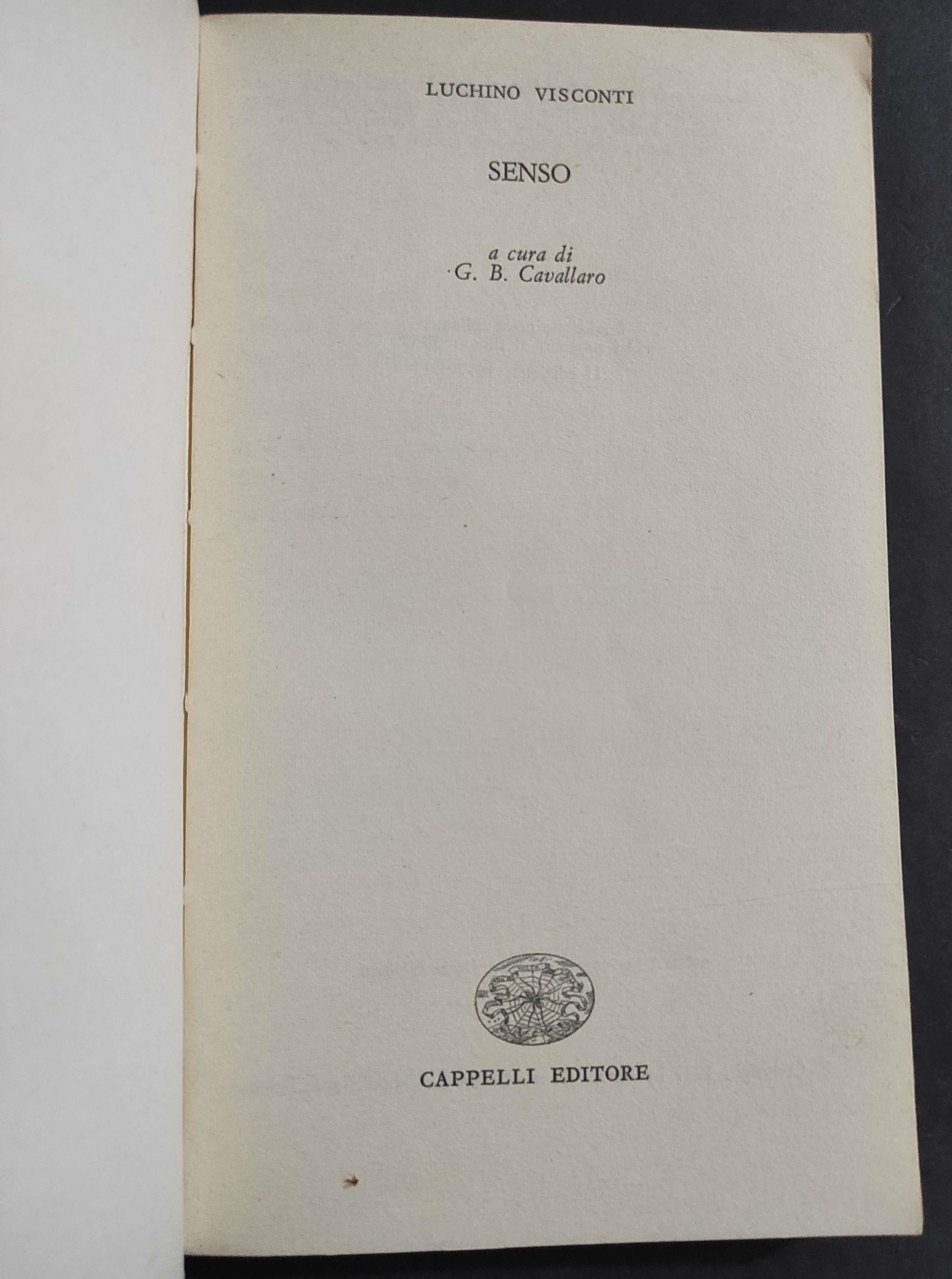 Luchino Visconti - Senso - Ed. Cappelli - 1977