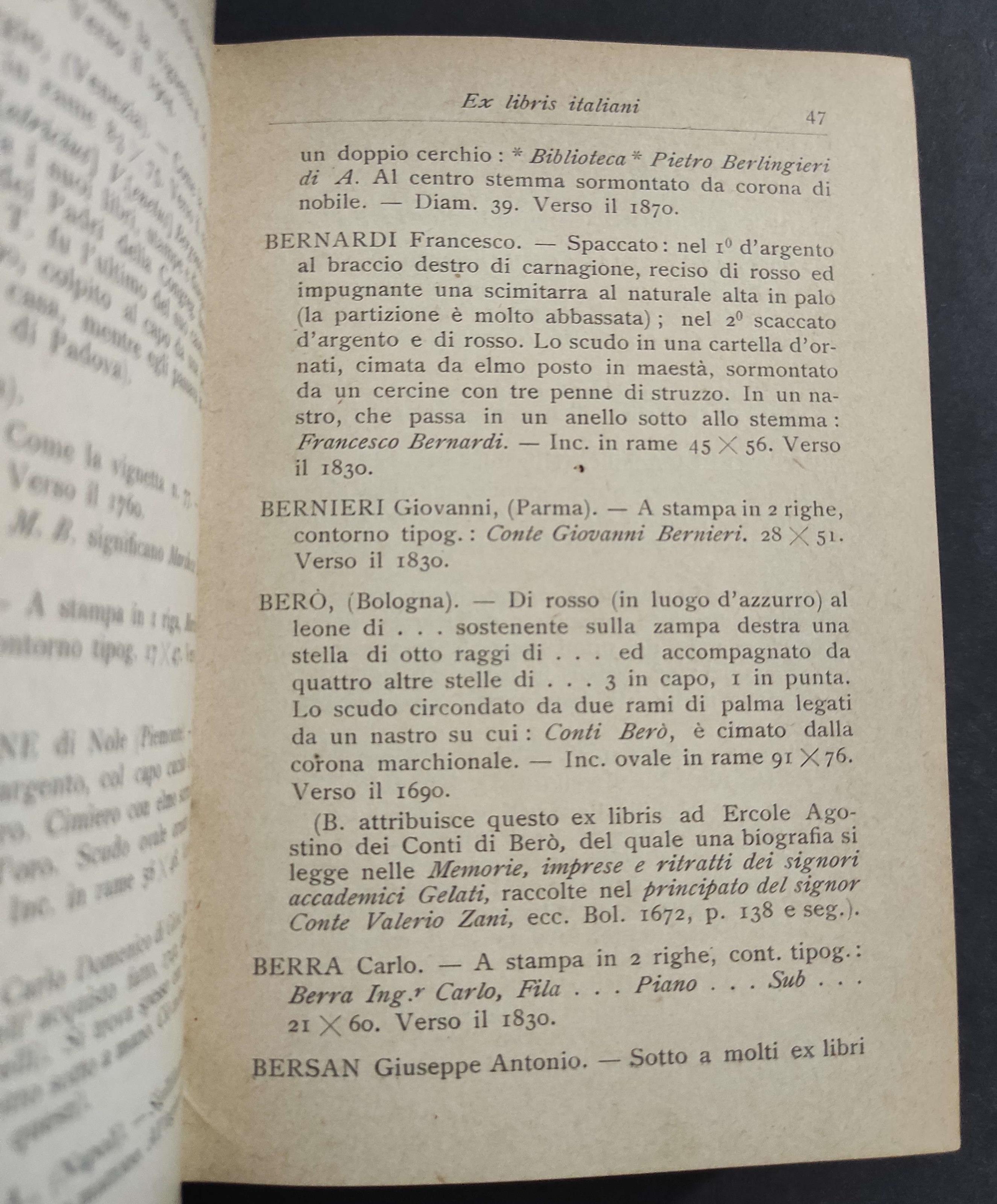 3500 Ex Libris Italiani - J. Gelli - Ed. Hoepli - 1908