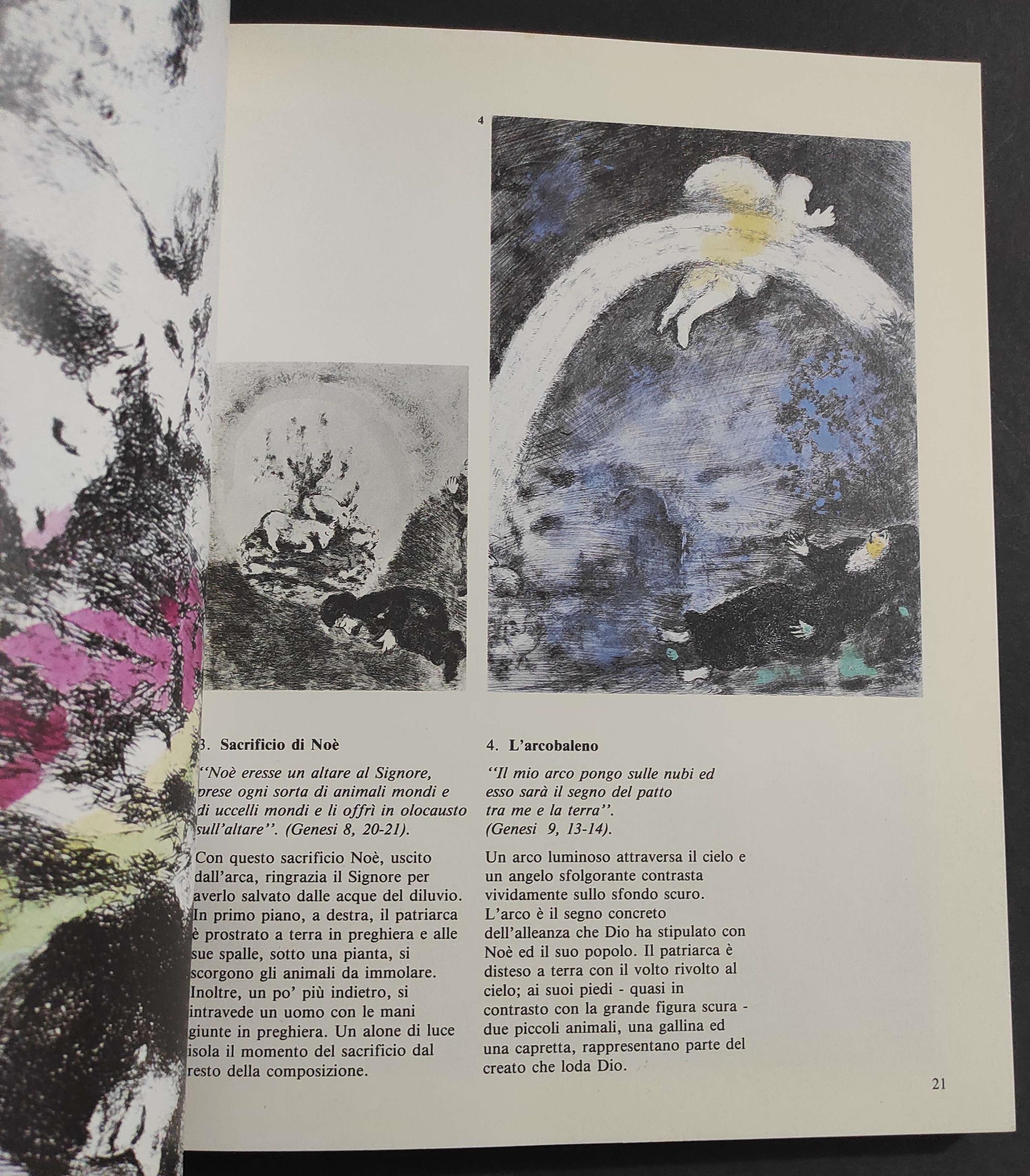 Chagall - La Bibbia - Mostra di 105 Incisioni Acquerellate a Mano - P. Bellini - Ed. Librex - 1985