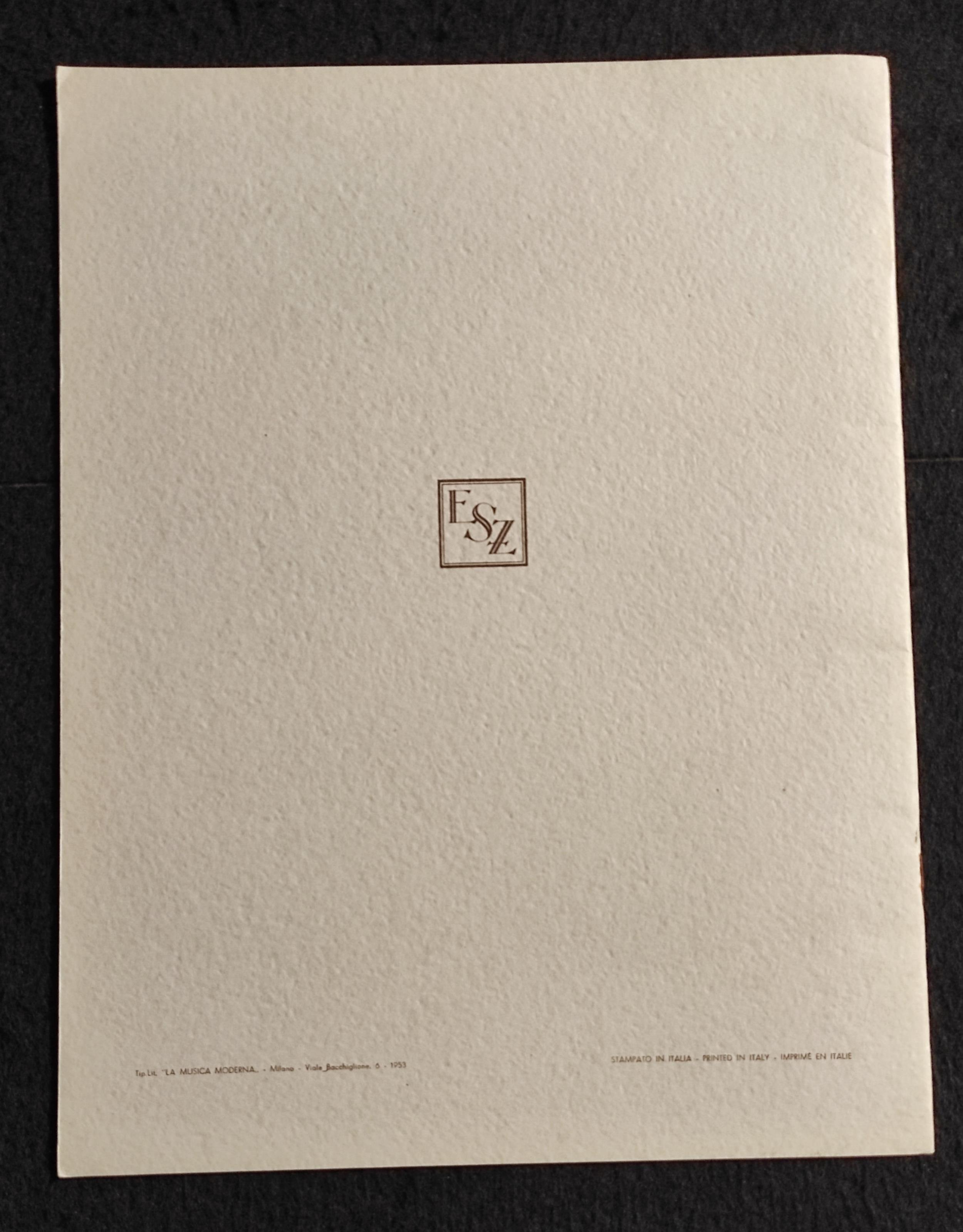 Nonsense - Spartito Coro a Cappella - G. Petrassi - Ed. Zerboni - 1953