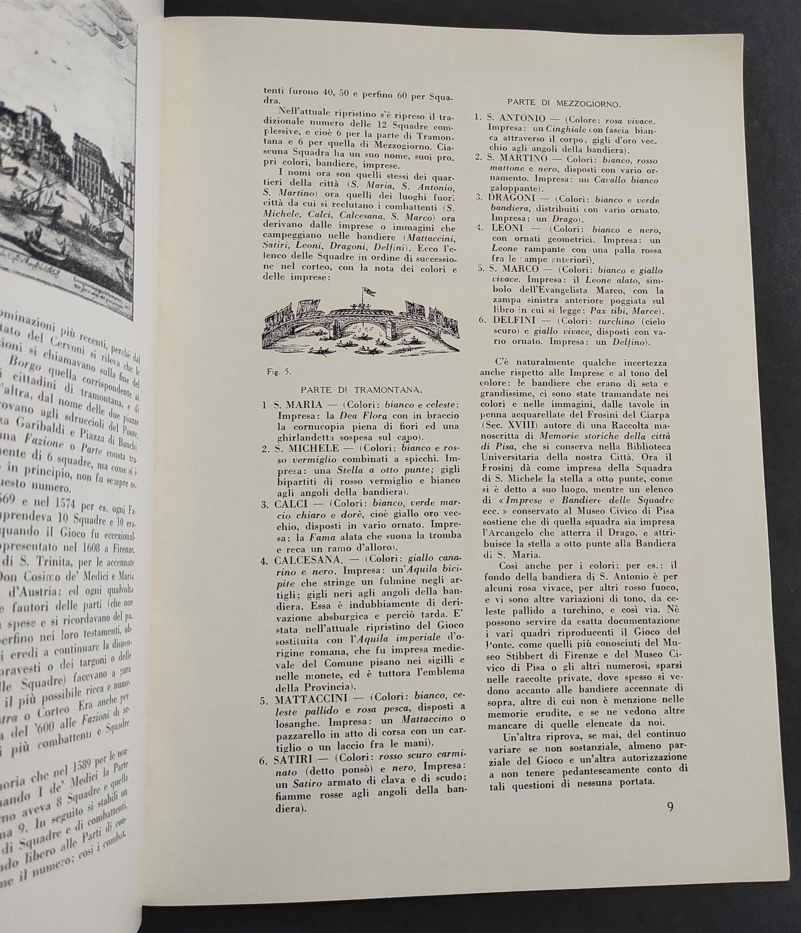 Il Gioco del Ponte - Origini e Attuale Ripristino - Ed. Vallerini - 1991 Rist. 1935