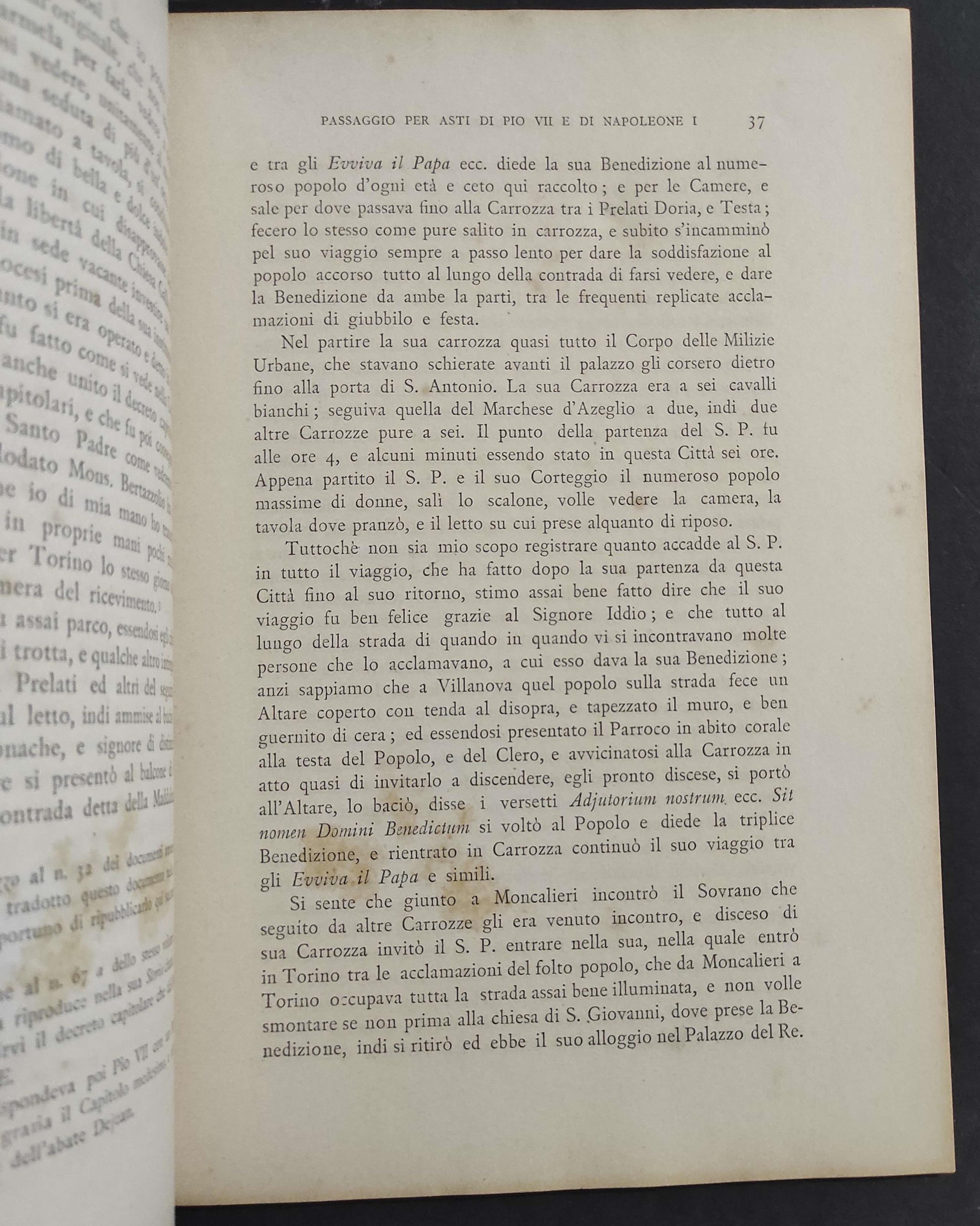 Il Passaggio per Asti di Pio VII e di Napoleone - N. Gabiani - S. Incisa - 1902