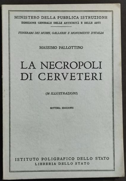 Necropoli di Cerveteri - M. Pallottino - 1968 - Massimo Pallottino - copertina
