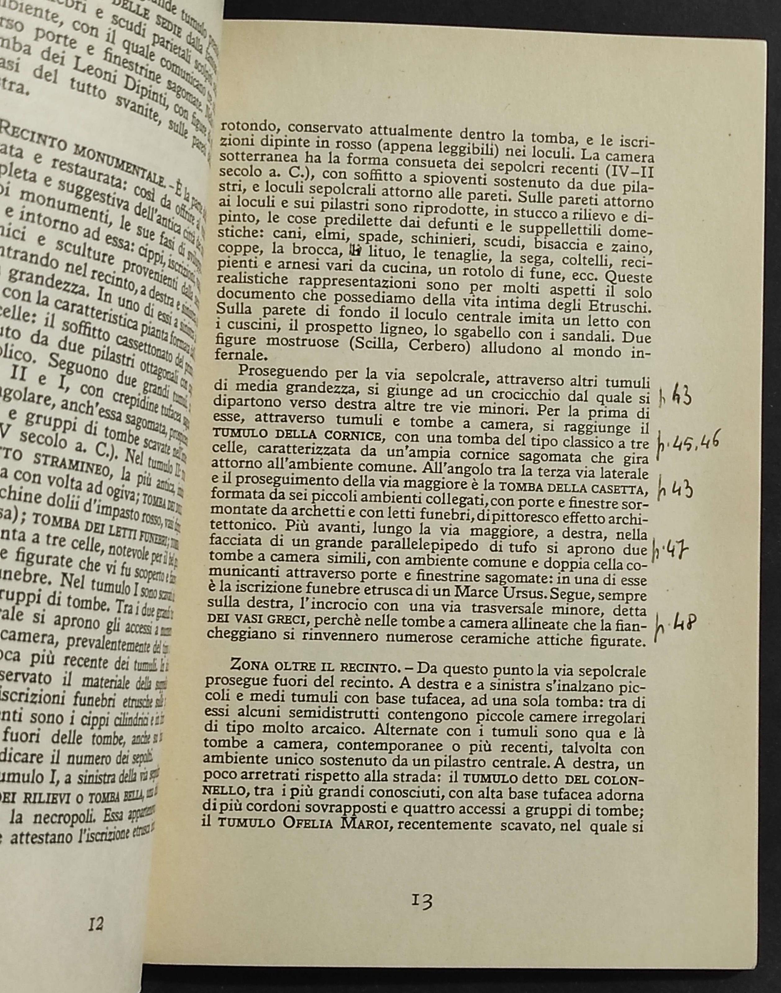 Necropoli di Cerveteri - M. Pallottino - 1968