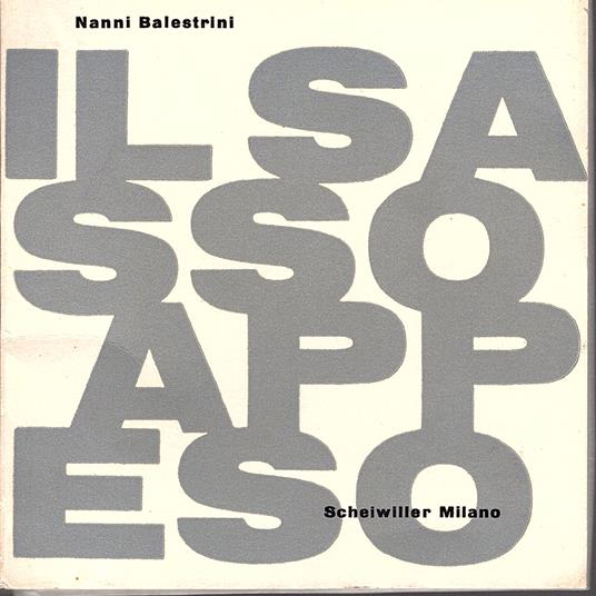 Il sasso appeso - Nanni Balestrini - copertina
