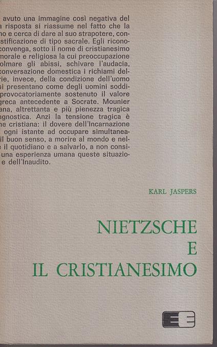 Nietzsche e il Cristianesimo - Karl Jaspers - copertina