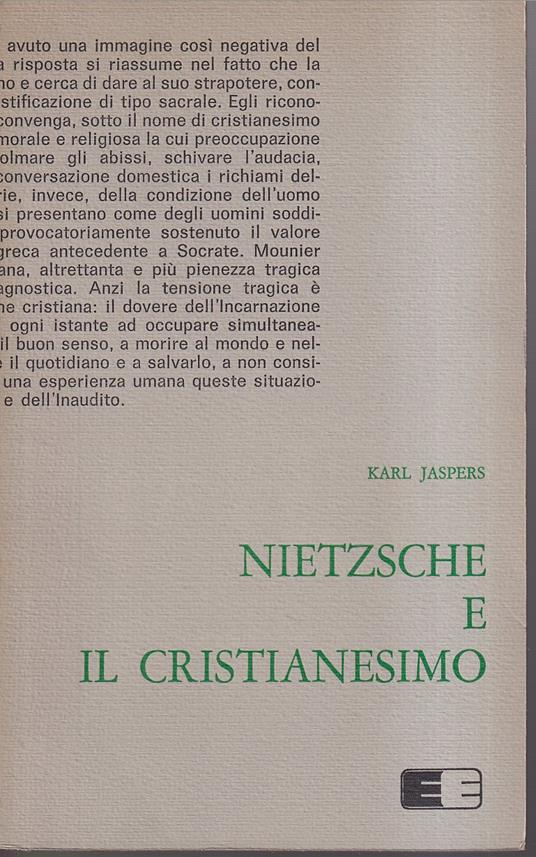 Nietzsche e il Cristianesimo - Karl Jaspers - copertina