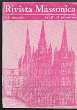 Rivista Massonica n. 3 Marzo 1974 Vol. LXV - IX della nuova serie