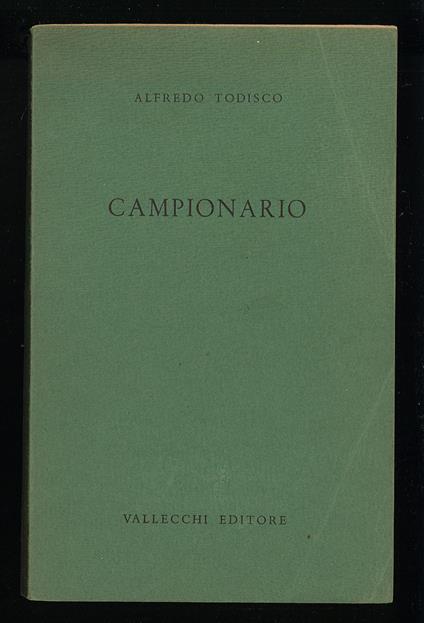 Campionario - Alfredo Todisco - copertina
