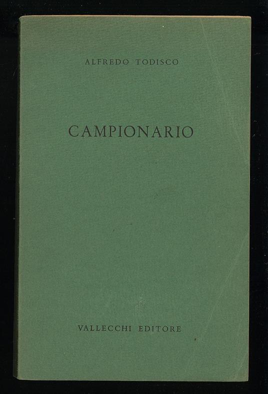 Campionario - Alfredo Todisco - copertina