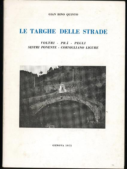 Le targhe delle strade - copertina