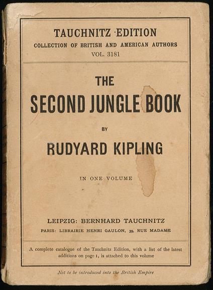 The second jungle book - Rudyard Kipling - copertina