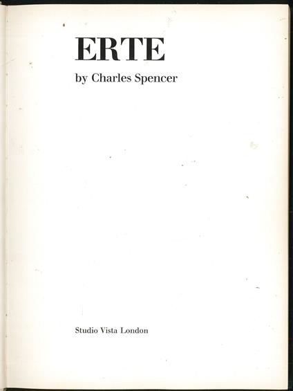 Erte - Charles Spencer - copertina