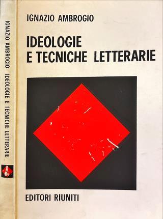 Ideologie e tecniche letterarie - Ignazio Ambrogio - copertina