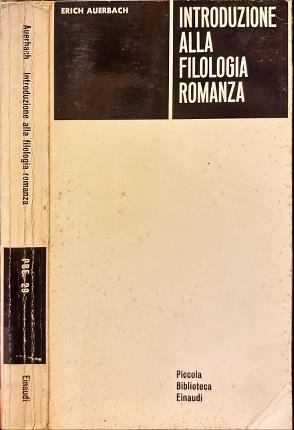 Introduzione alla filologia romanza - Erich Auerbach - copertina
