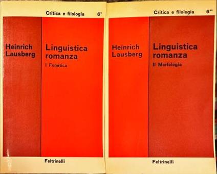 Linguistica romanza. Due volumi - Heinrich Lausberg - copertina