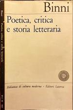 Poetica, critica e storia letteraria