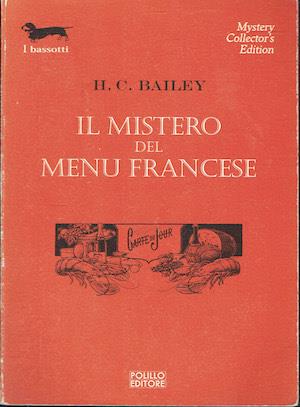 Il mistero del menu francese - C. W. Bailey - copertina