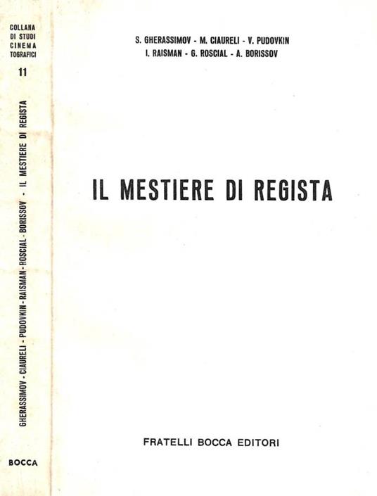 Il mestiere di regista - copertina
