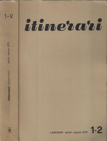 Itinerari 1 - 2 - copertina