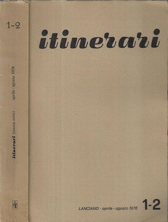 Itinerari 1 - 2 - copertina
