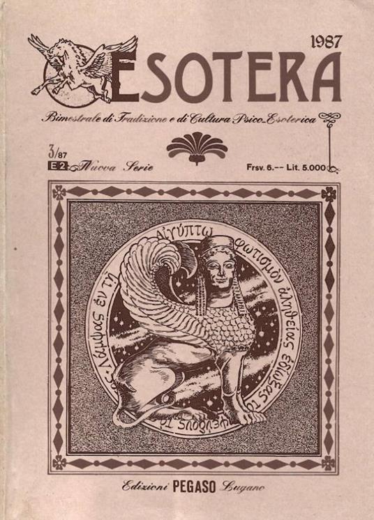 Esoteria. N. 3/87, Nuova Serie - copertina