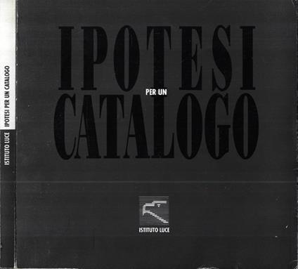 Ipotesi per un catalogo - copertina